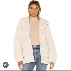 UGG Jackeline ivory Sherpa teddy bear jacket